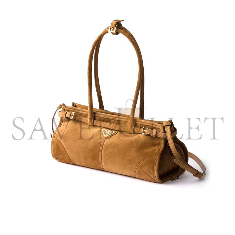 PRADA BONNIE MEDIUM SUEDE HANDBAG 1BA426 (32*15.5*12cm) PRADA BONNIE MEDIUM SUEDE HANDBAG 1BA426 (32*15.5*12cm)